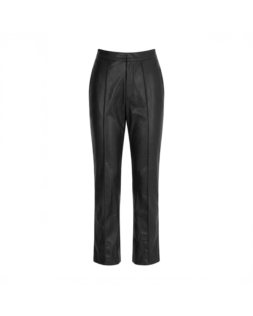 Herfetch Black Basic Faux Leather Pant