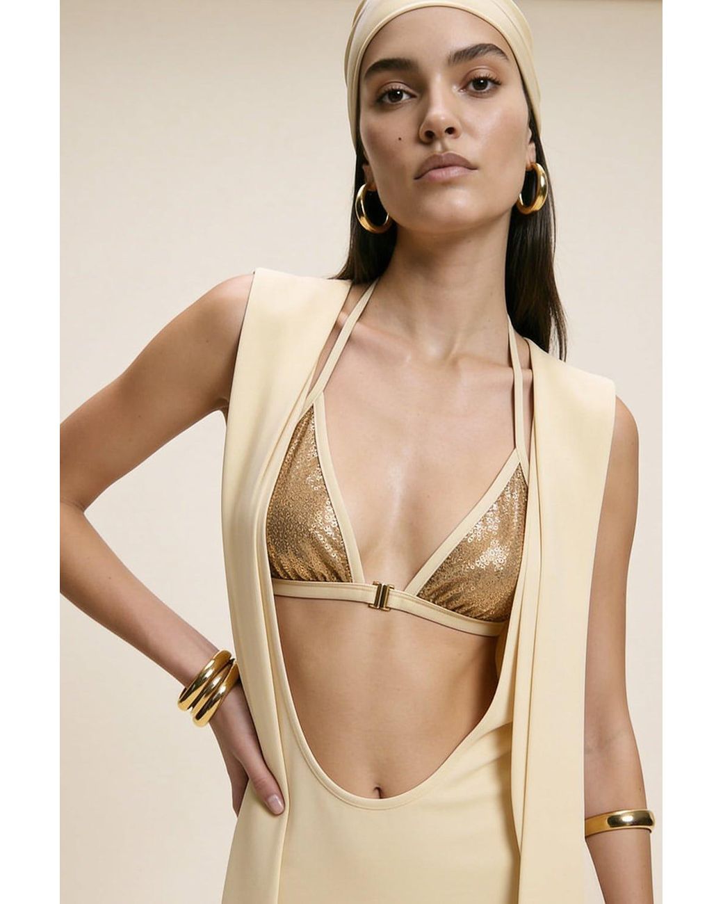 No'design White Sunflash Bralette