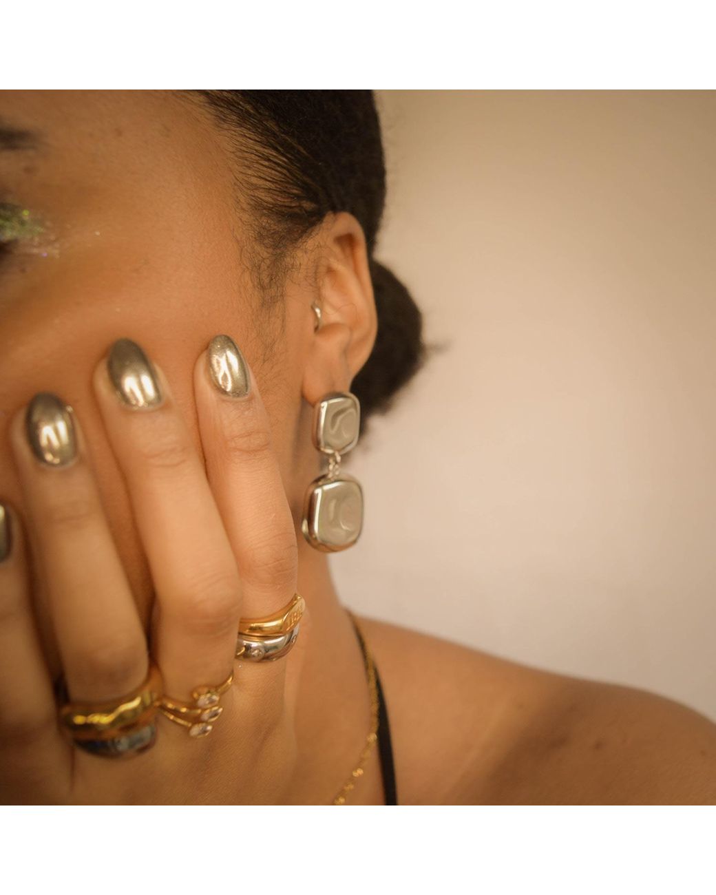 Superdivajewellery Yellow Double Drop Earrings