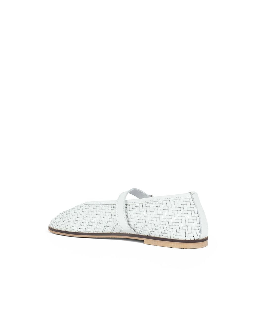 Rag & Co White Nazuka Real Leather Mary Janes