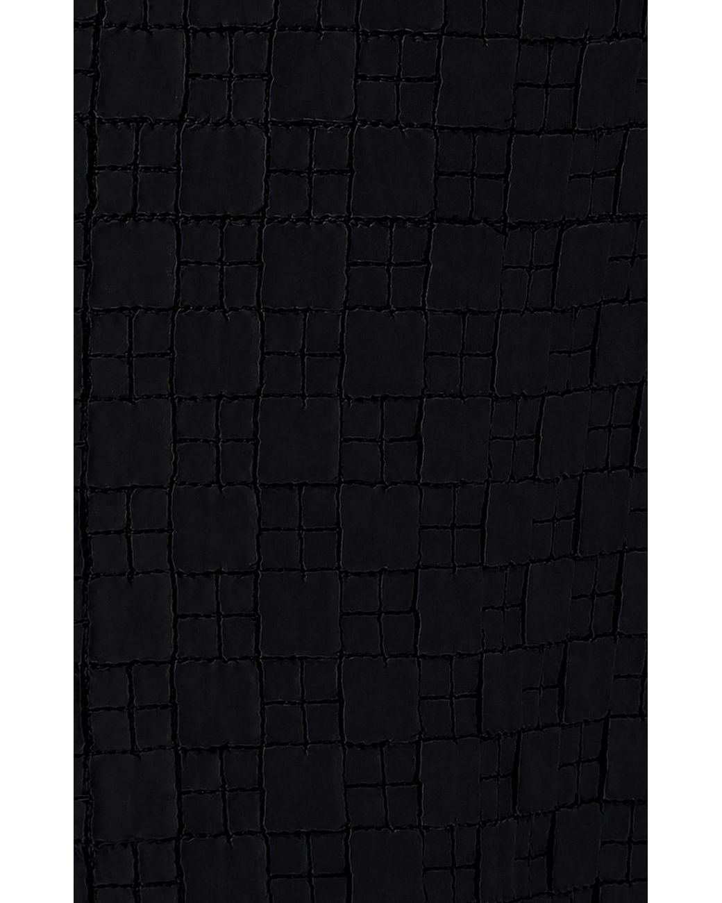 SACHA DRAKE Black Crown Textured Satin Midi Wrap Dress