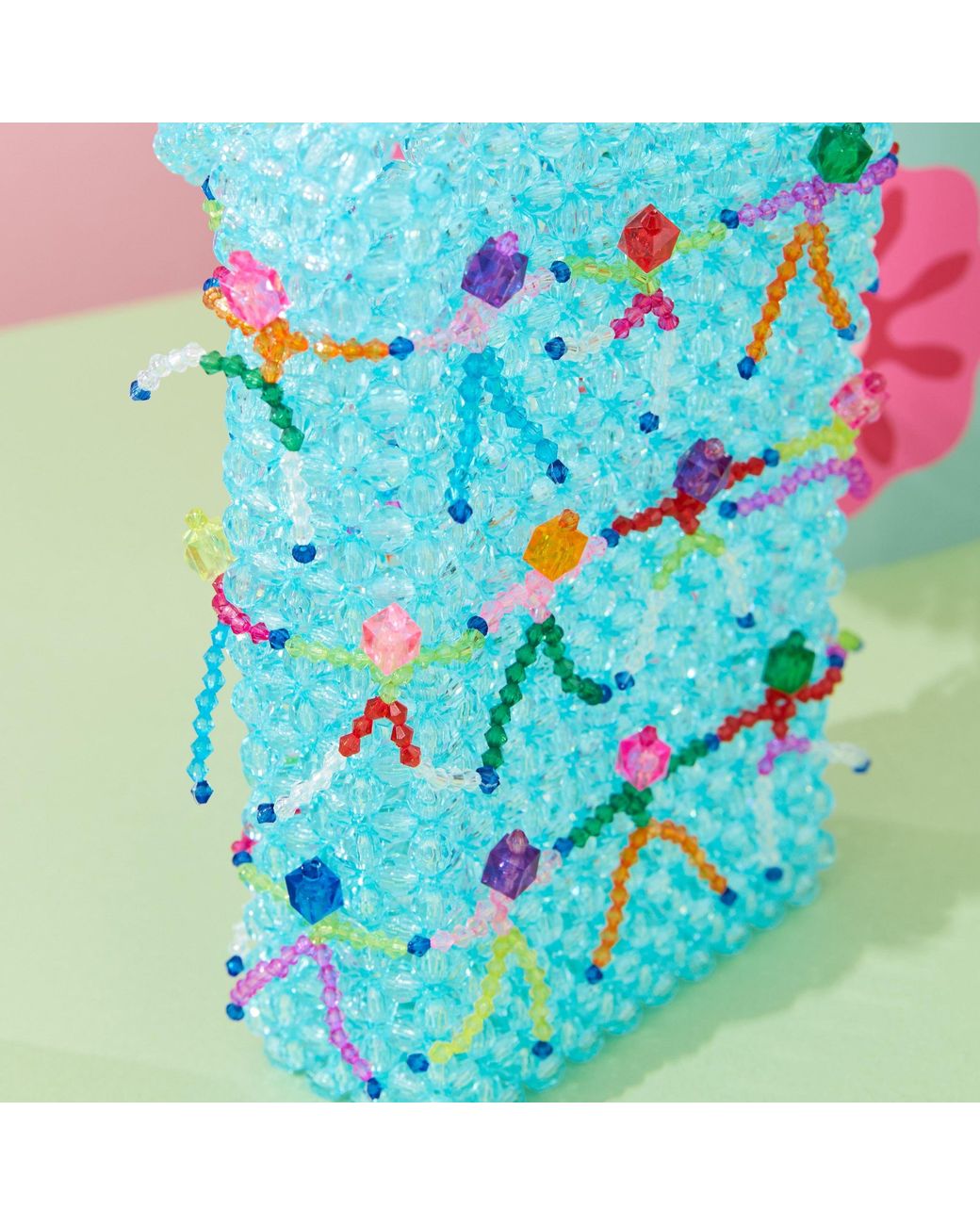 Tillie Beads Blue Mini Skeleton Bead Bag