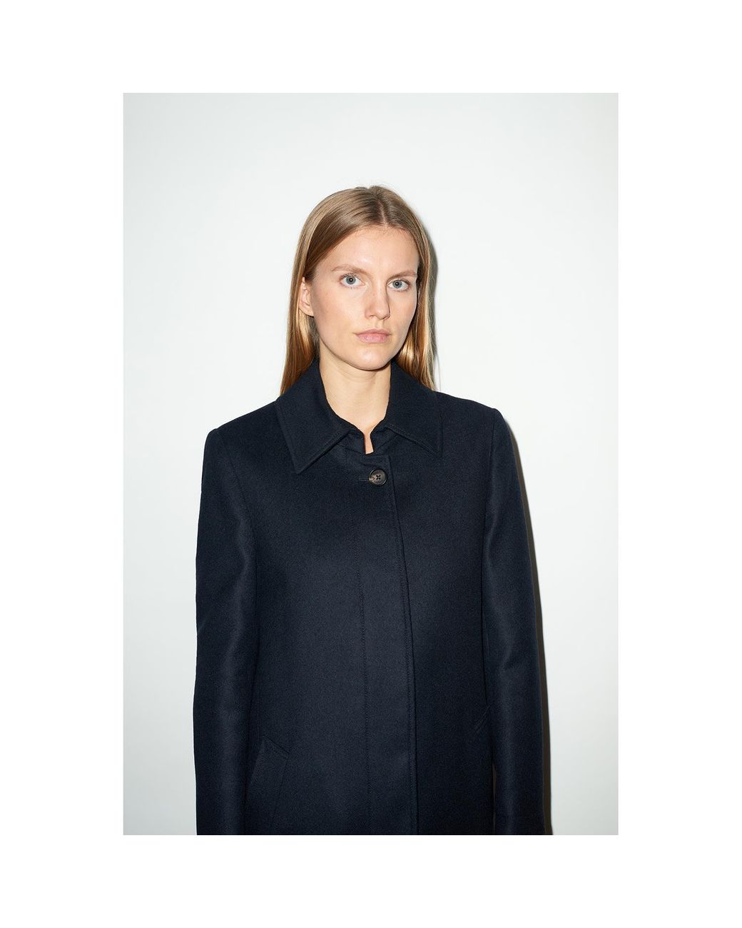 Hegarty London Blue Single Breasted Overcoat