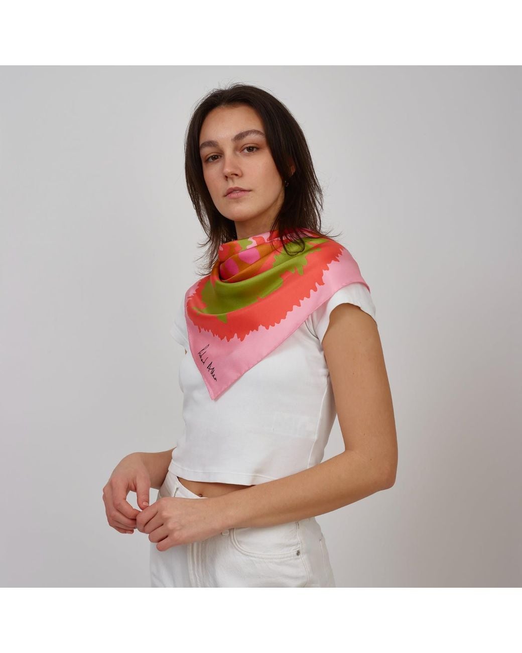 Richard Allan London Multicolor Elsa Silk Scarf