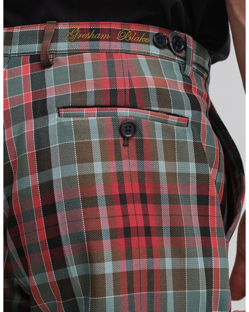 Gresham Blake Multicolor Gordon Tartan Trouser for men