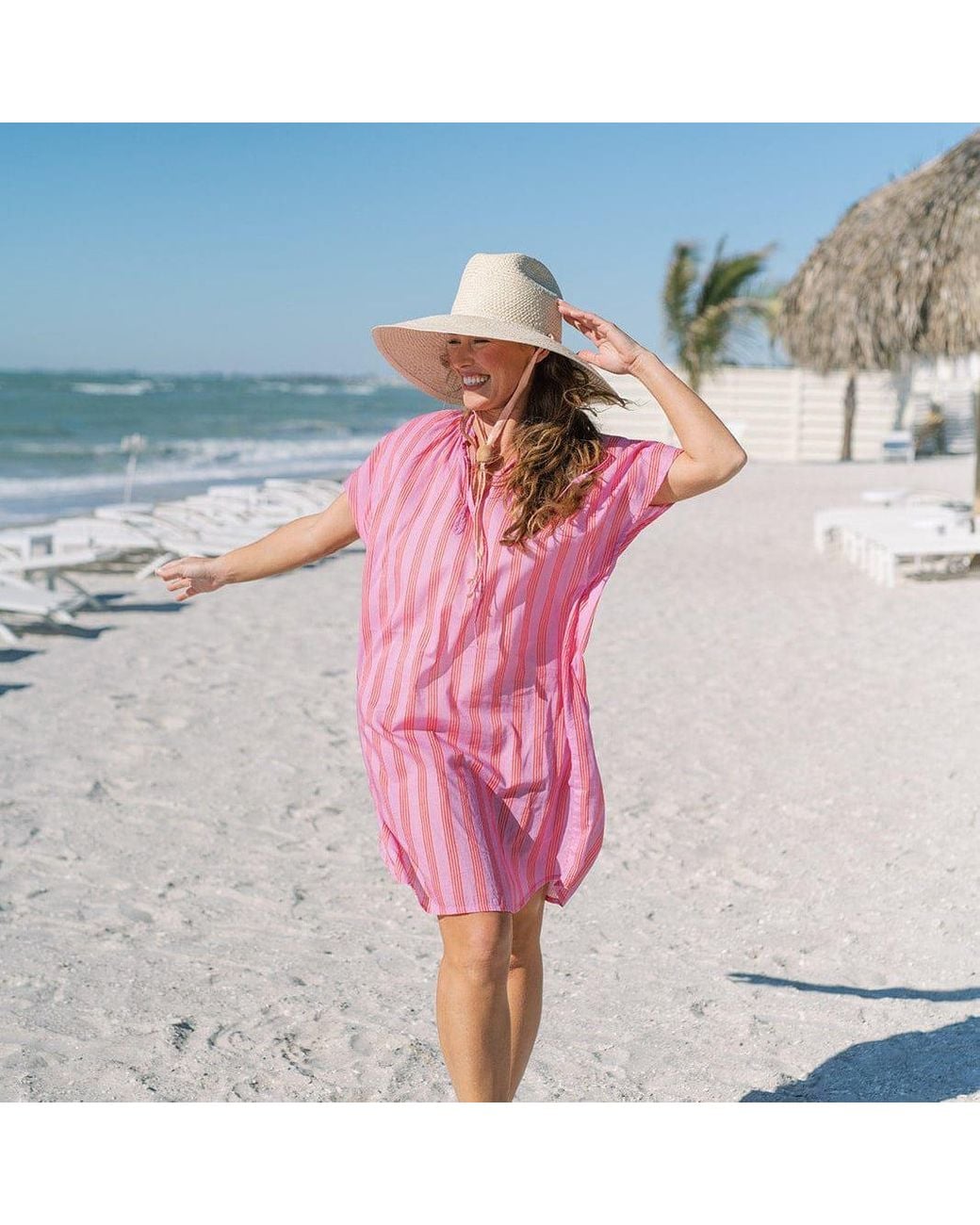 SUNSHINE TIENDA Natural Breezy Pool Hat