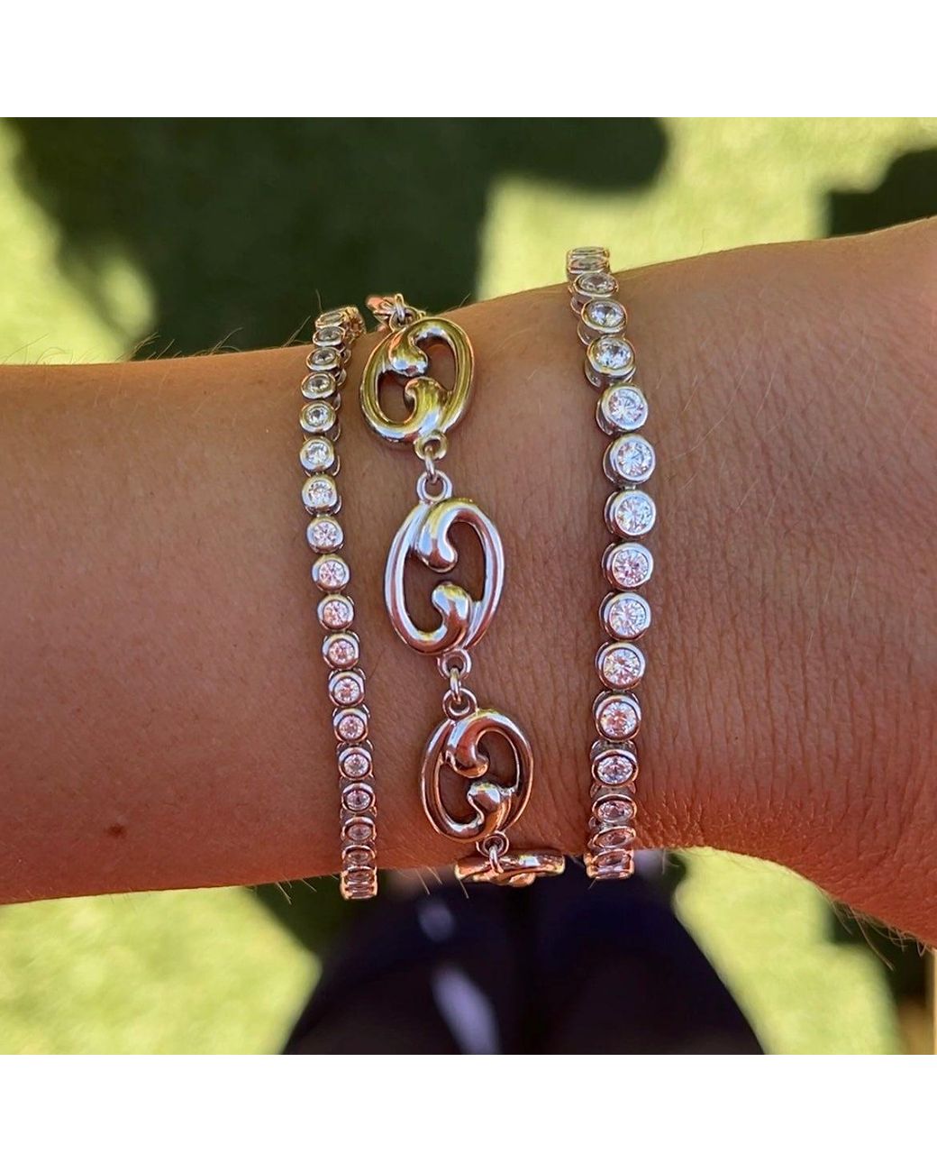 Leni James Metallic The Fibonacci Link Bracelet