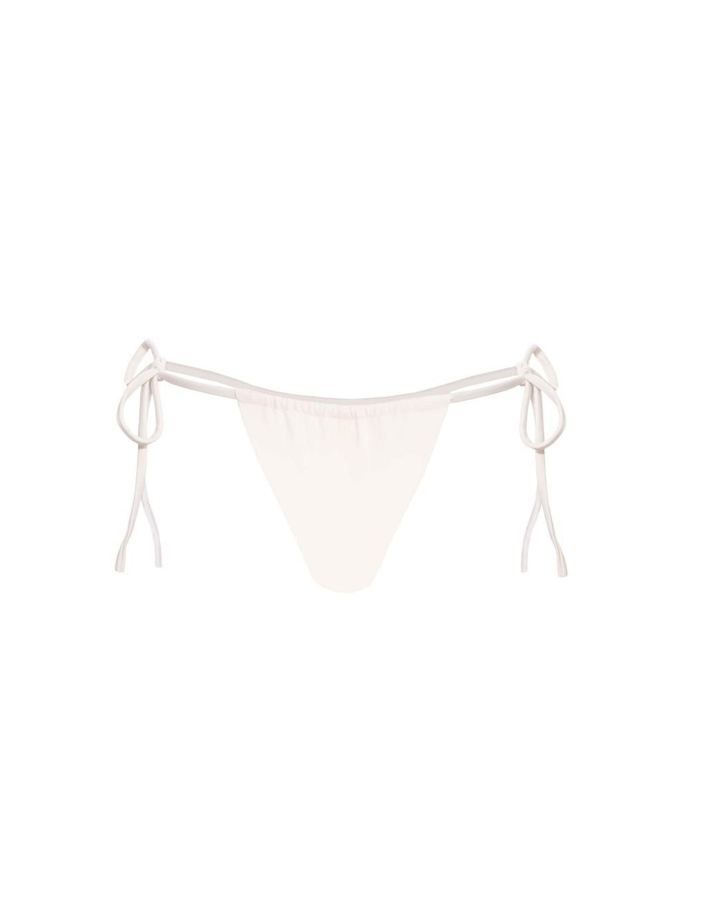 Moorea Swim White Low Brief With Laces