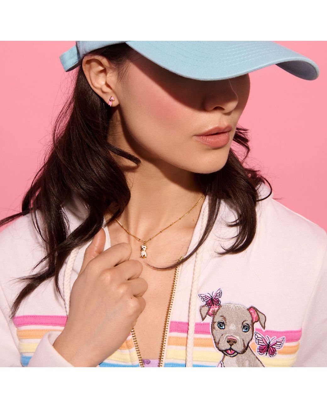 Cloud Haven Blue Neutrals Pittie Hoodie Off