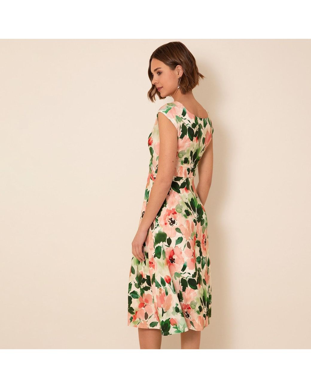 Alie Street London Green Renee Knot Dress Peony