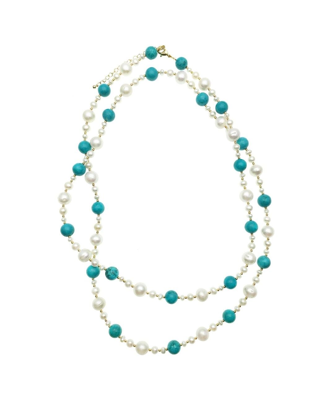 Farra Metallic Freshwater Pearls With Multi-Way Necklace