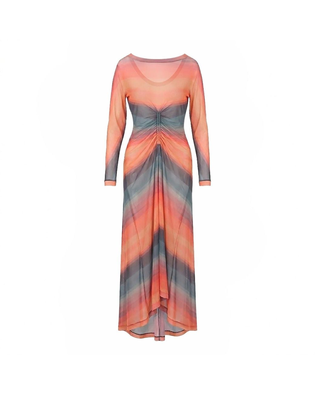 Serotone Swim Red Mesh Long Dress