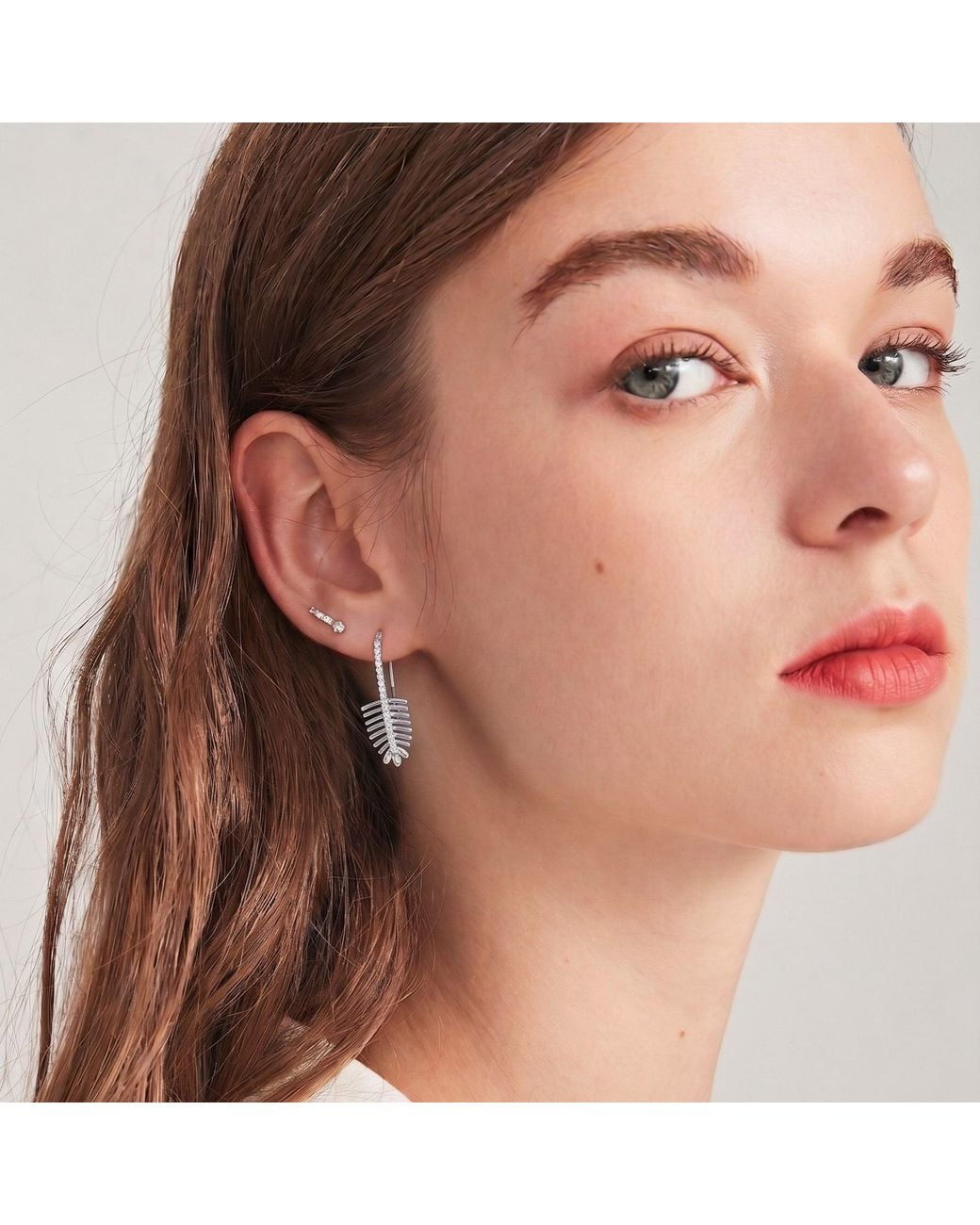 With Love Darling White Tulsi Leaf Earrings