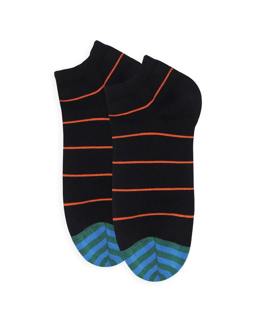 Peper Harow - Made in England Green Thin Stripe & Trainer Socks Bundle for men