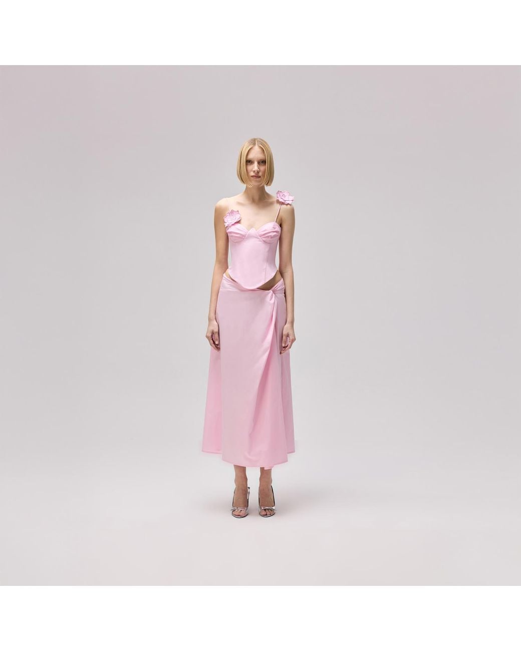 Herfetch Pink Blush Midi Skirt