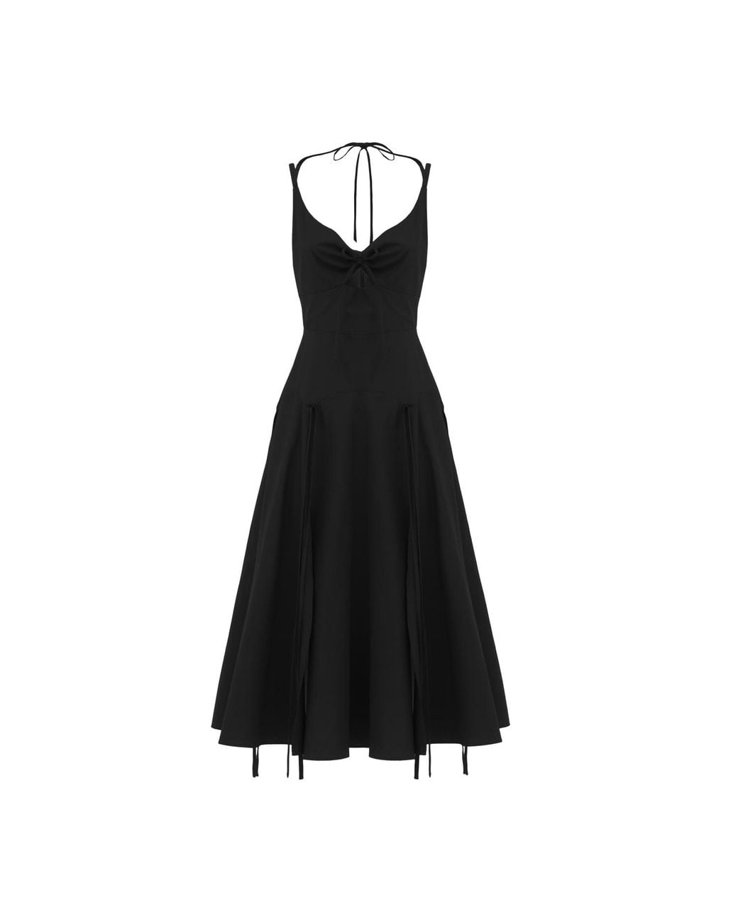 Georgette Black Scarlet Midi Dress