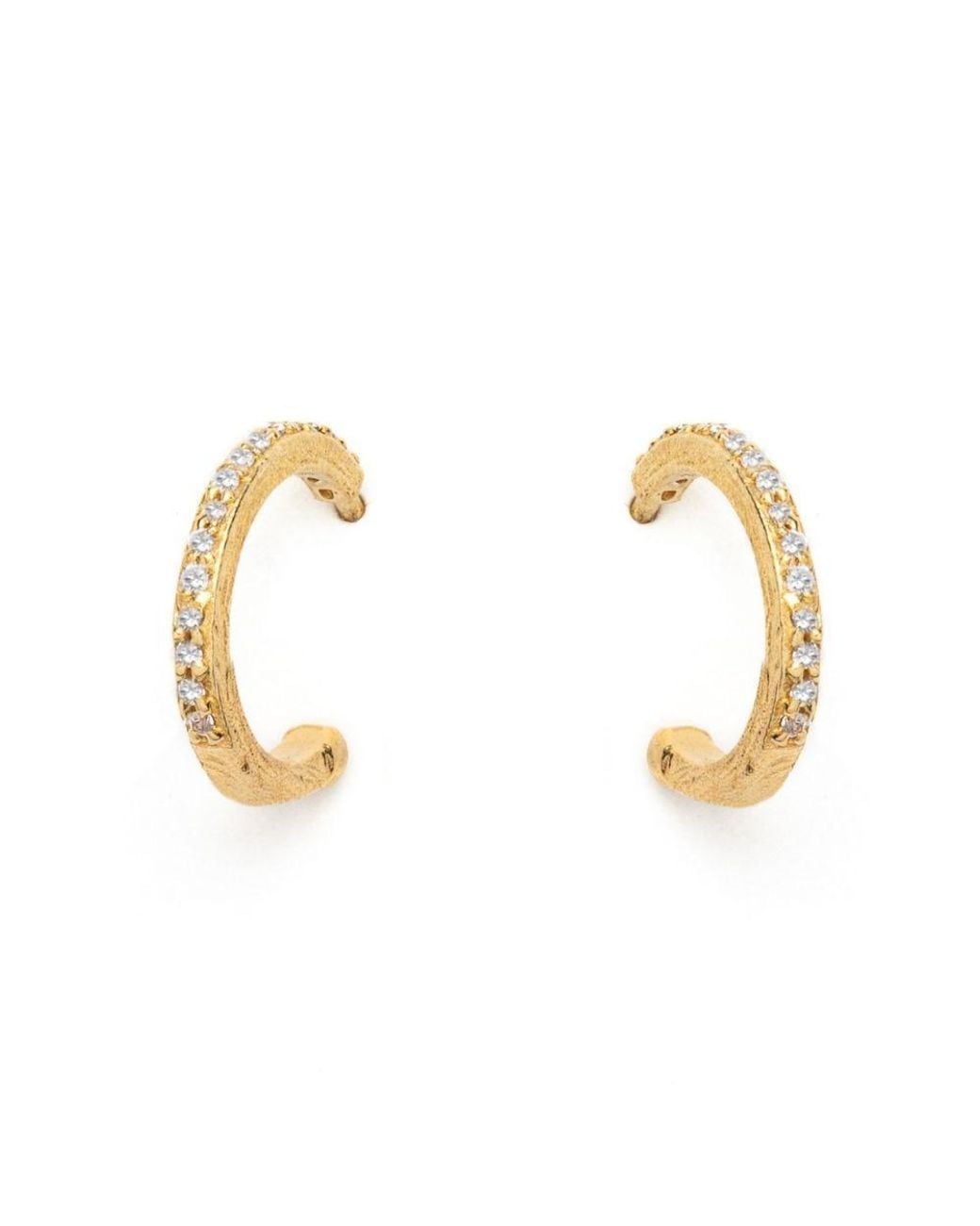 With Love Darling Metallic Sparkly Hoops