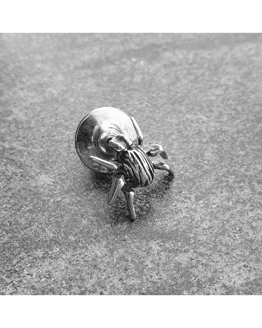Edge Only Metallic Striped Bug Pin Sterling for men