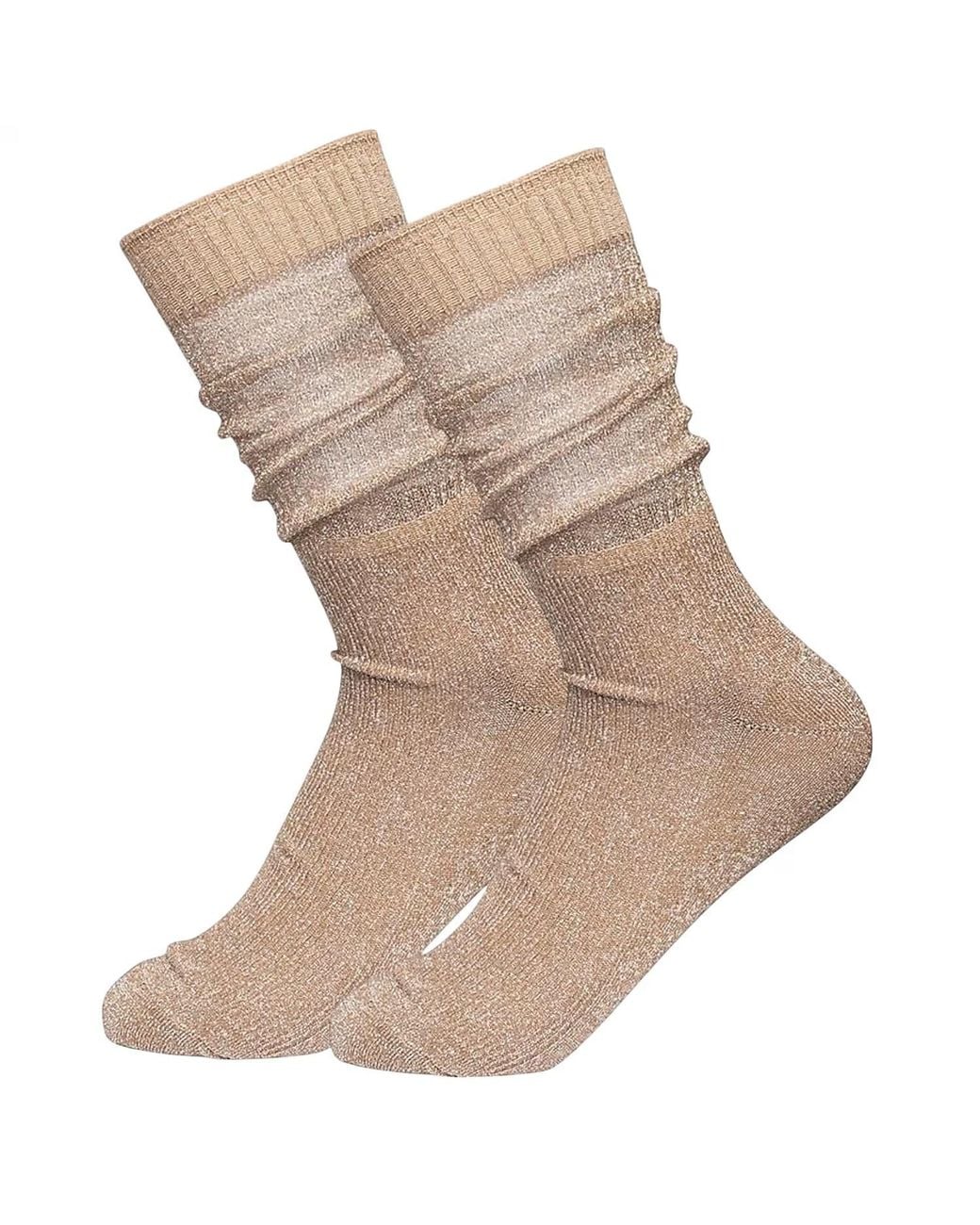 HIGH HEEL JUNGLE by KATHRYN EISMAN Brown Glitter Dance Socks