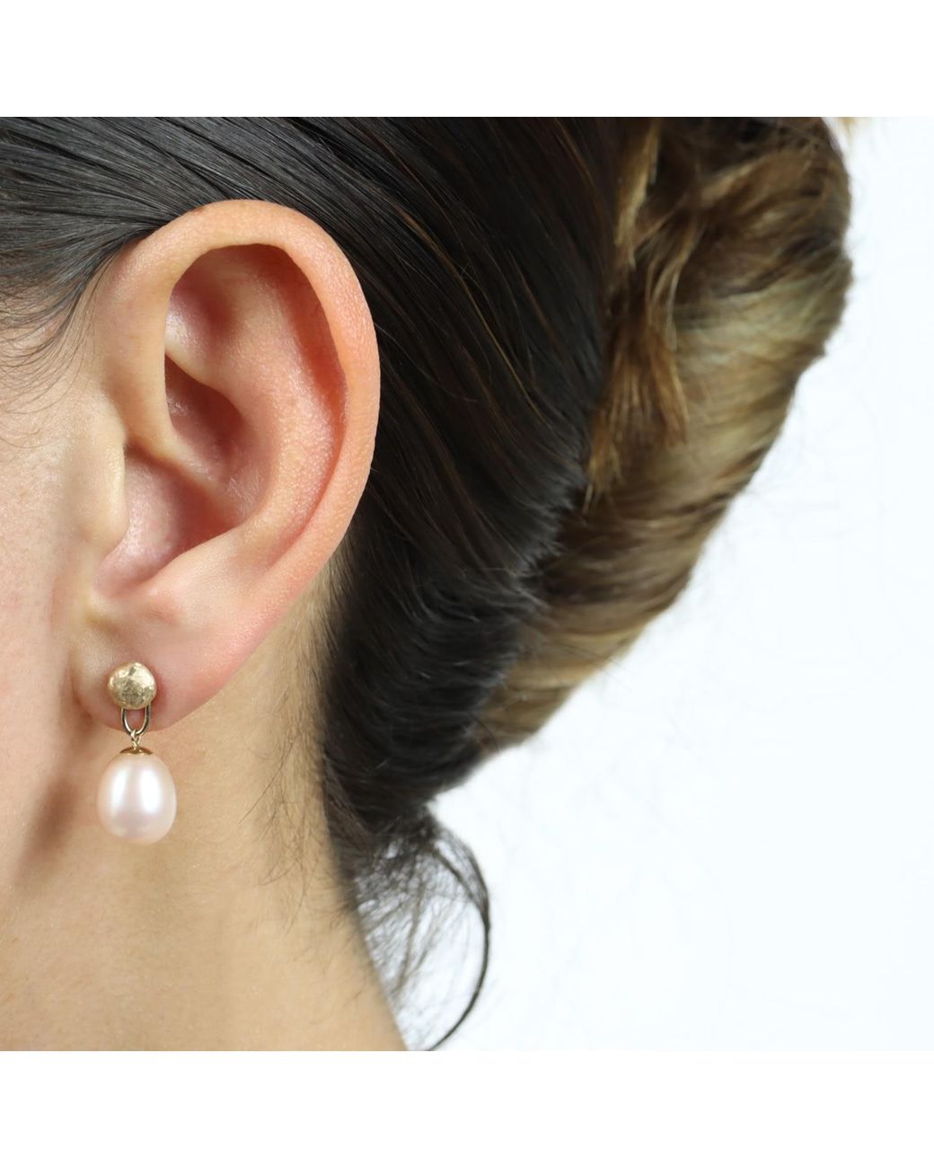 Gabriella Alicia White Pearl Drop Detachable Earrings