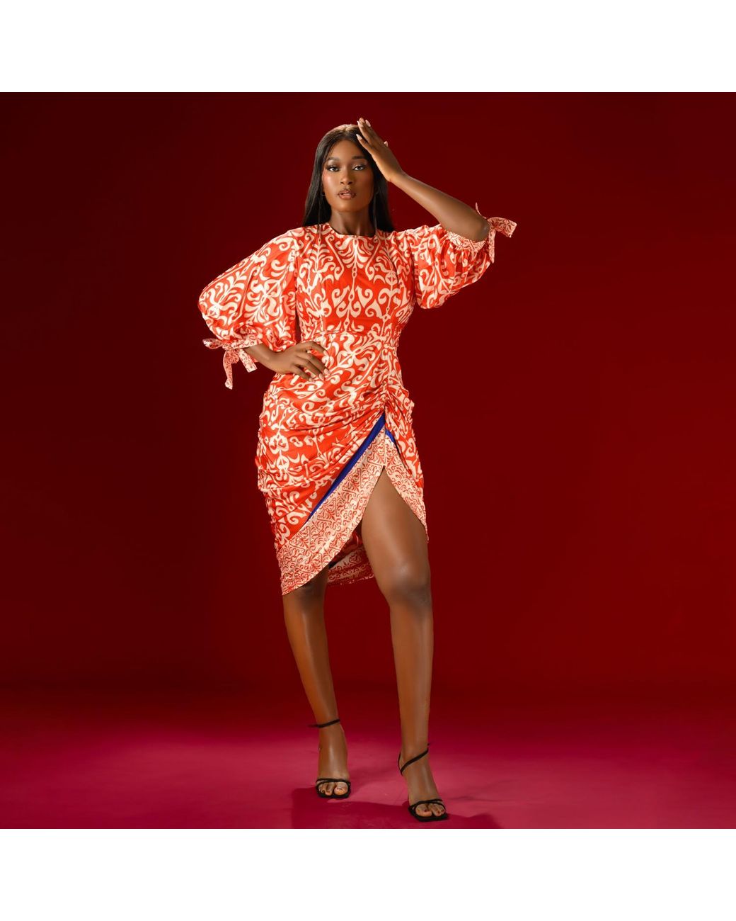 Freak Vault Red Vermillion Drape Dress
