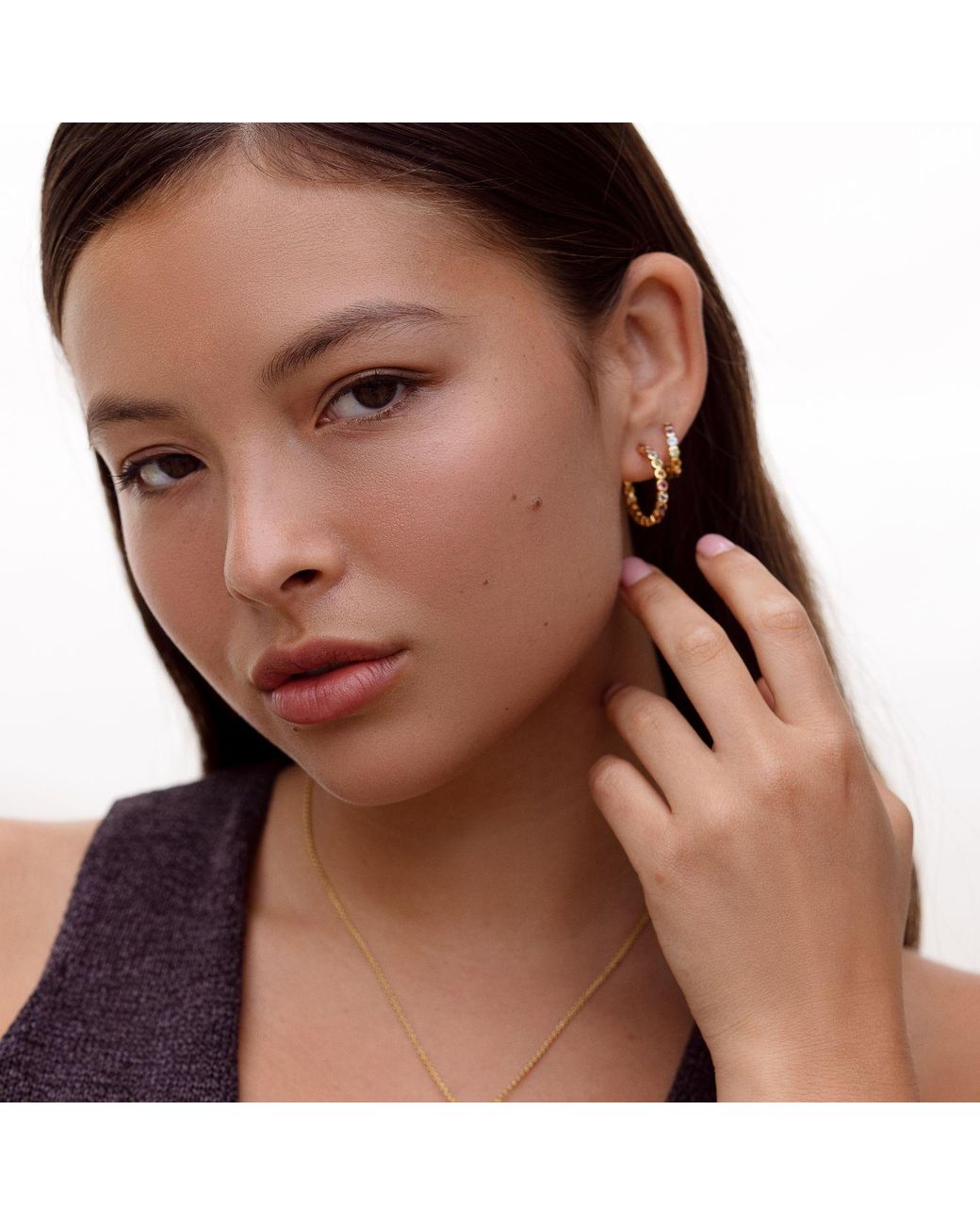 Dower & Hall Metallic Large Tutti Frutti Hoops