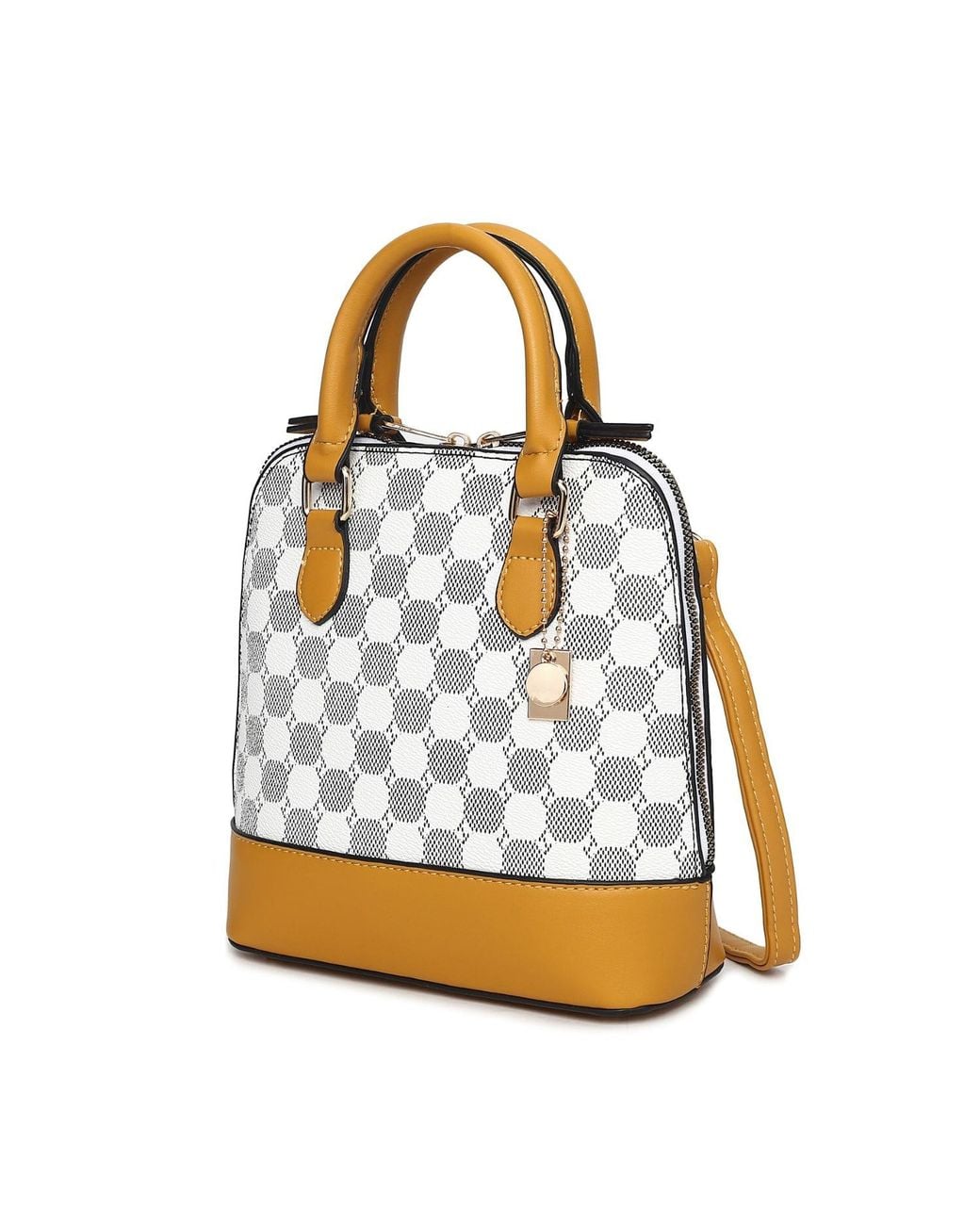 Mkf Collection - J'omor Metallic Marjorie Circular Print Satchel Bag