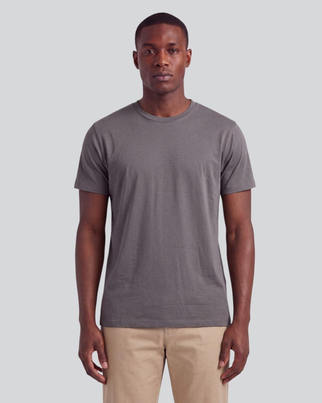 Lords of Harlech Gray Timothy Sage Stretch Cotton Crew-Neck Tee for men