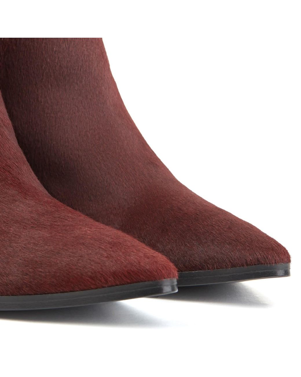 Rosamund Muir London Red Felixa Burgundy Calf Hair With Star Ankle Boots
