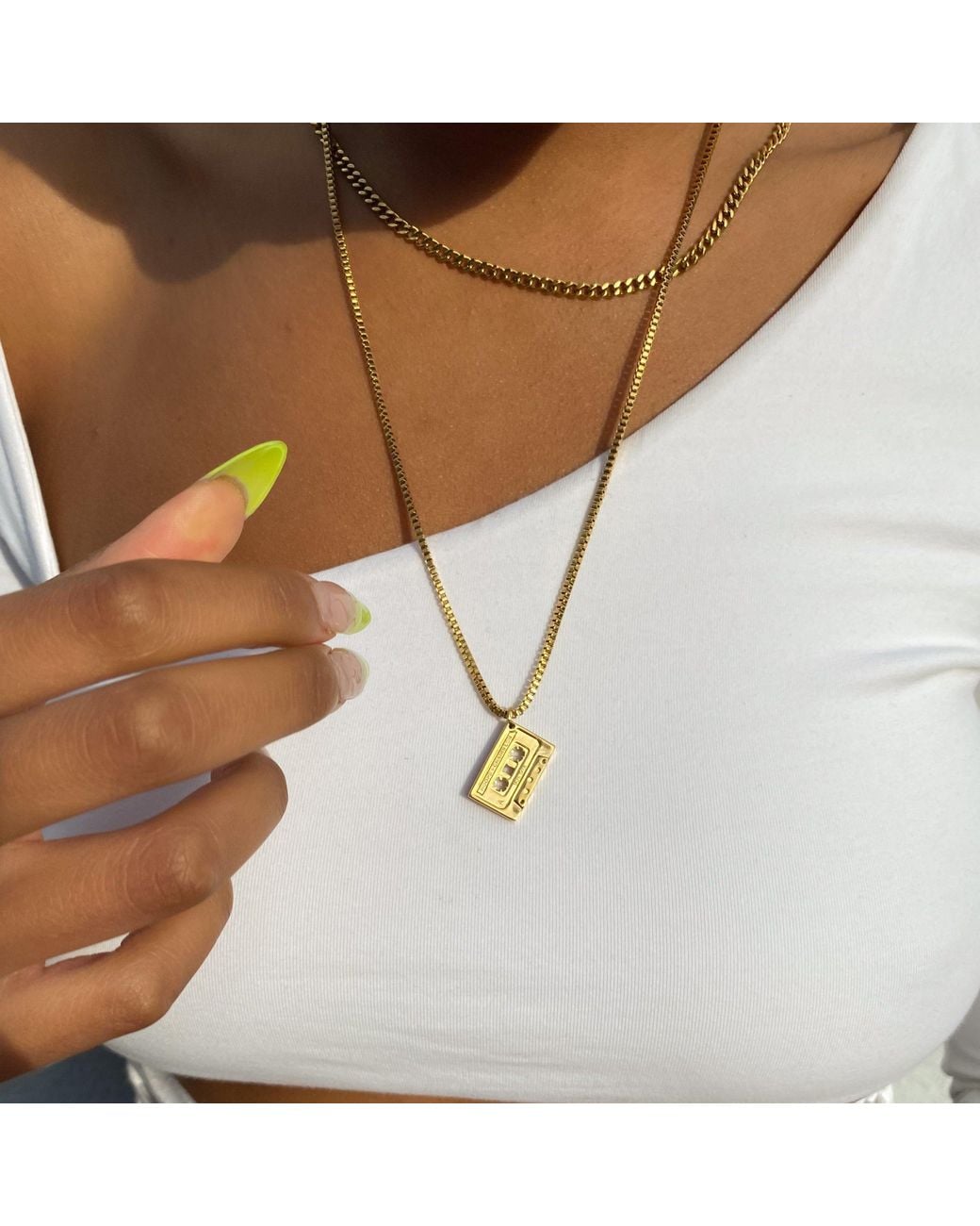 Hoops + Chains LDN Metallic Mix Tape Chain