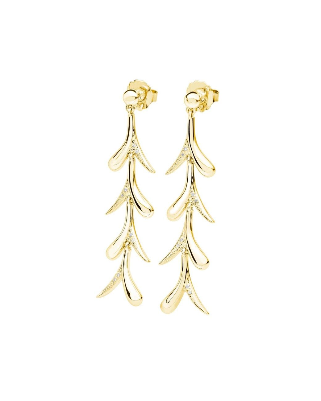 Lucy Quartermaine Metallic Sycamore Earrings