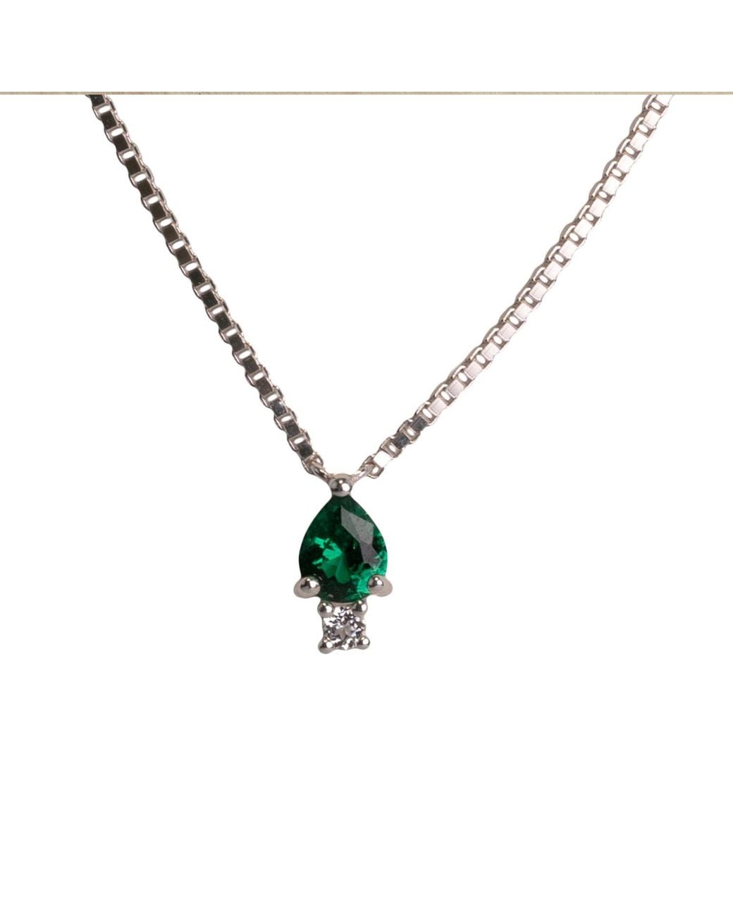 NASI SILVER Multicolor Pear Atarah Necklace- Crystal Spinel & Topaz