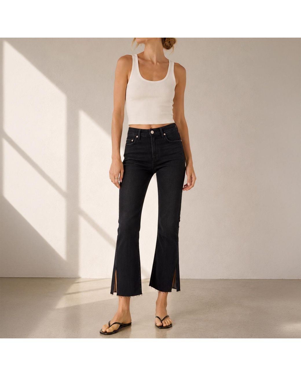 NOEND Black Farrah Kick Flare Jeans