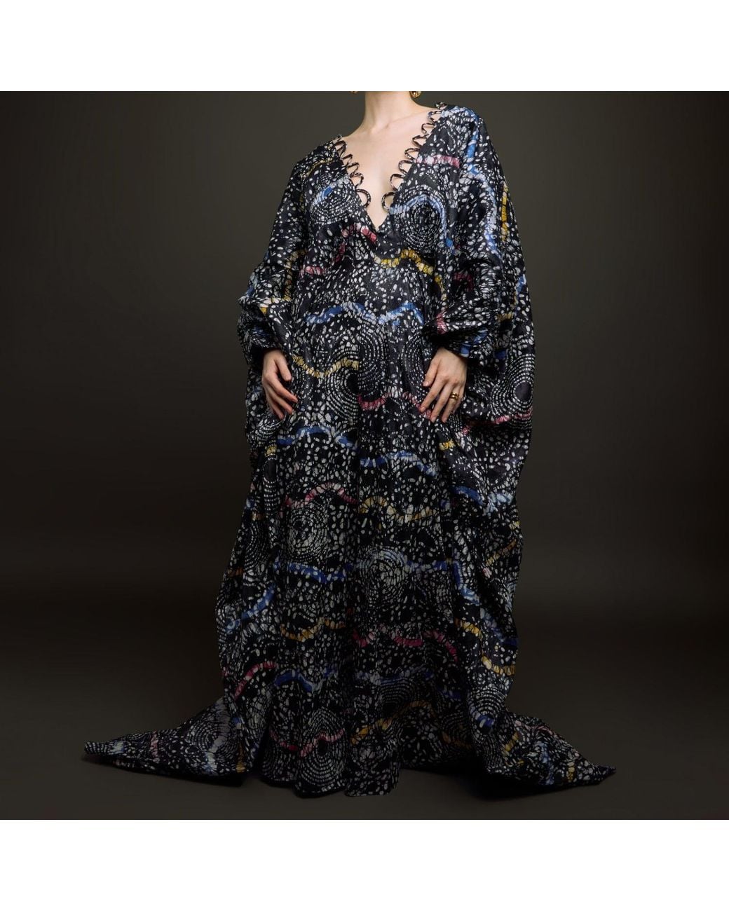 Chuks Collins Black Ngozie Illusion Drape Jumpsuit –