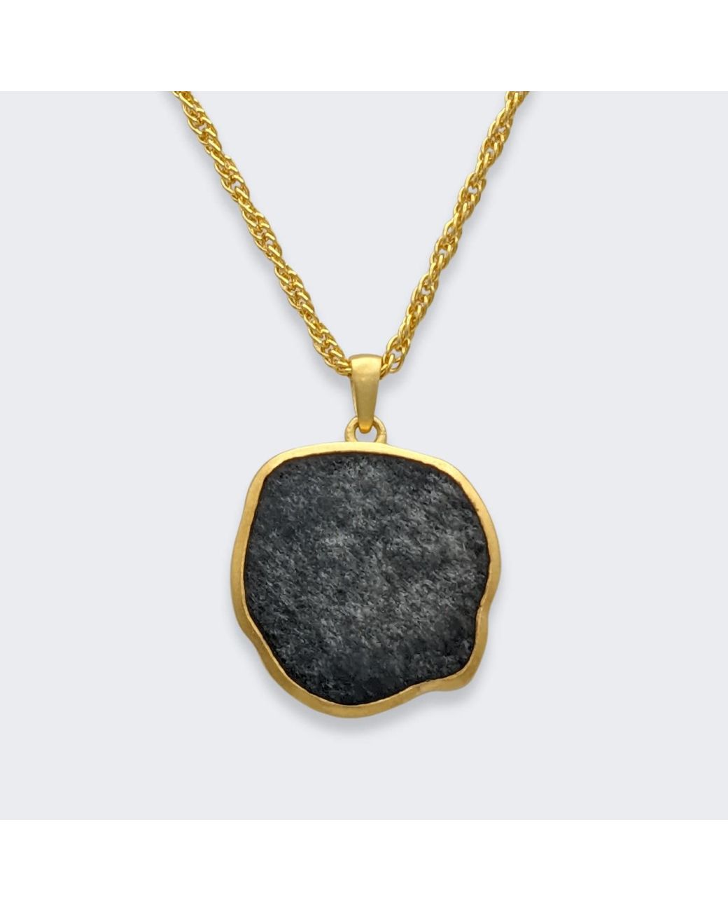 Frenvyrn Metallic Lars Reversible Dog Coin Necklace, Vermeil for men