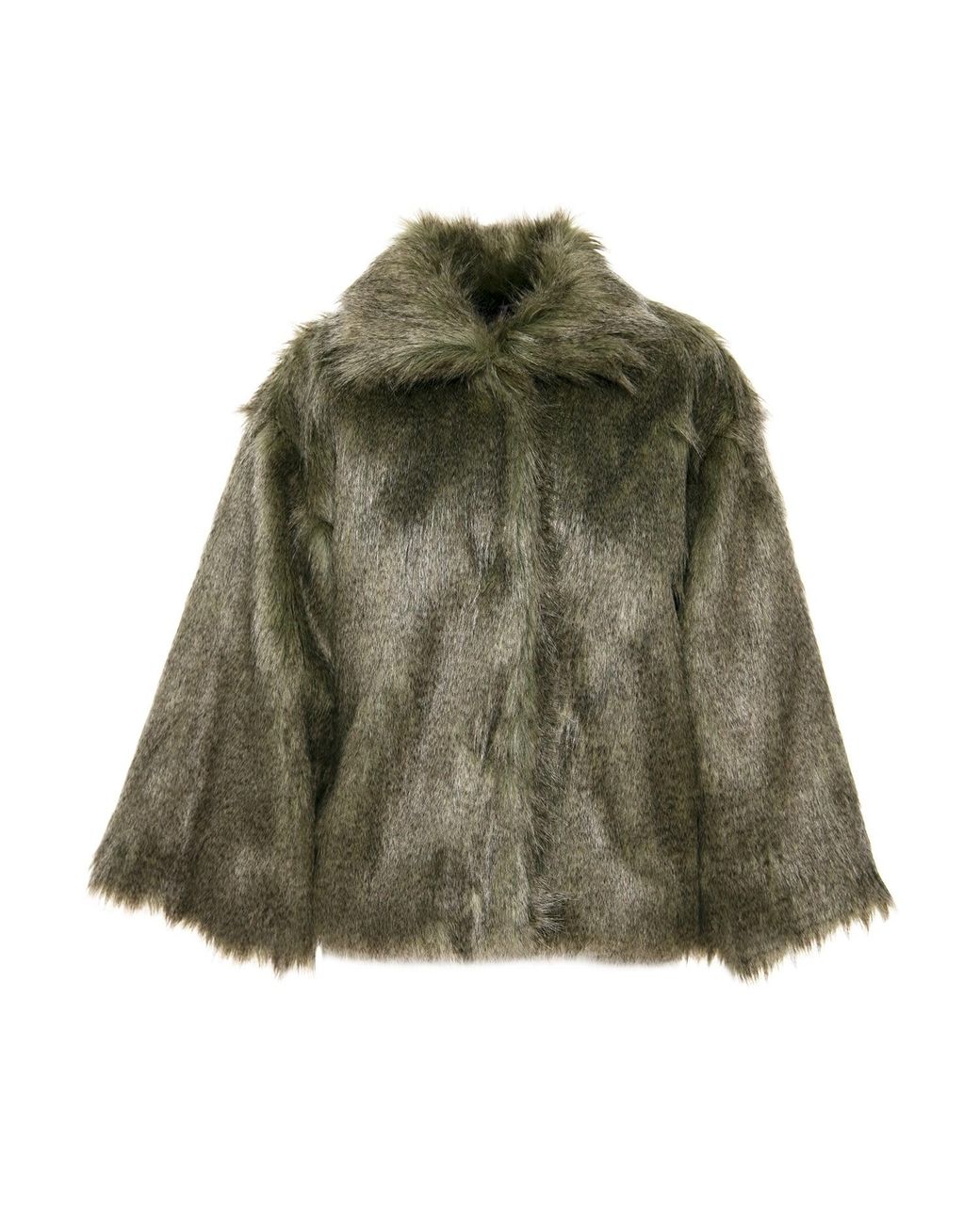 Silvia Serban Green Faux Fur Jacket