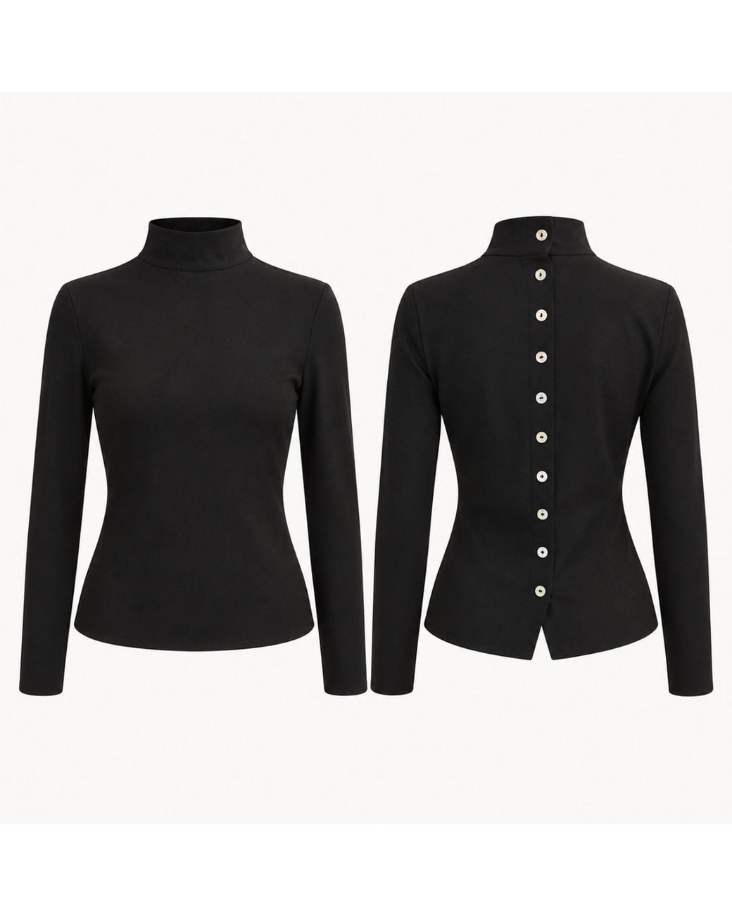 The Ethos Studio Black Spine Turtleneck