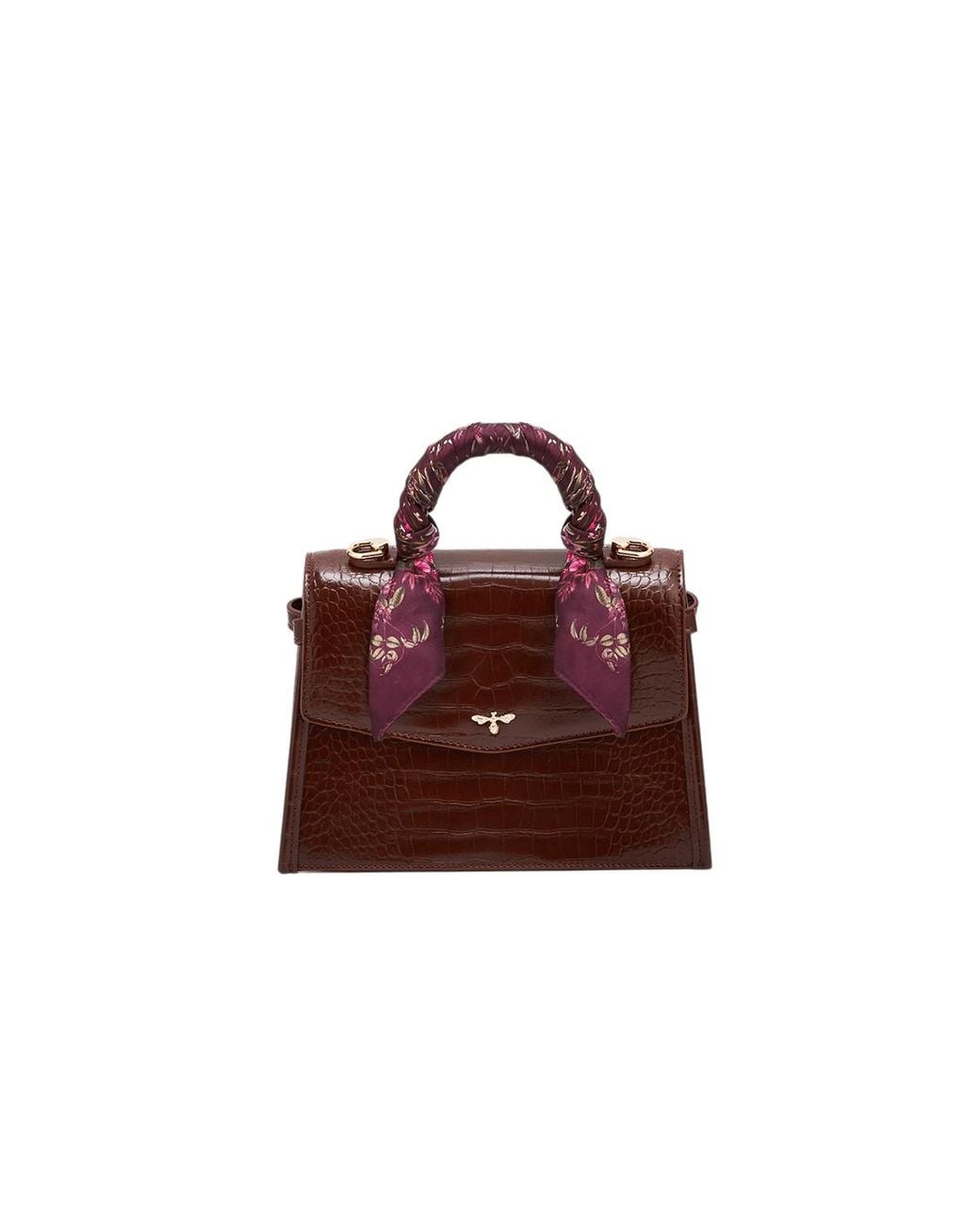 Fable England Red Eliza Small Top Handle Bag