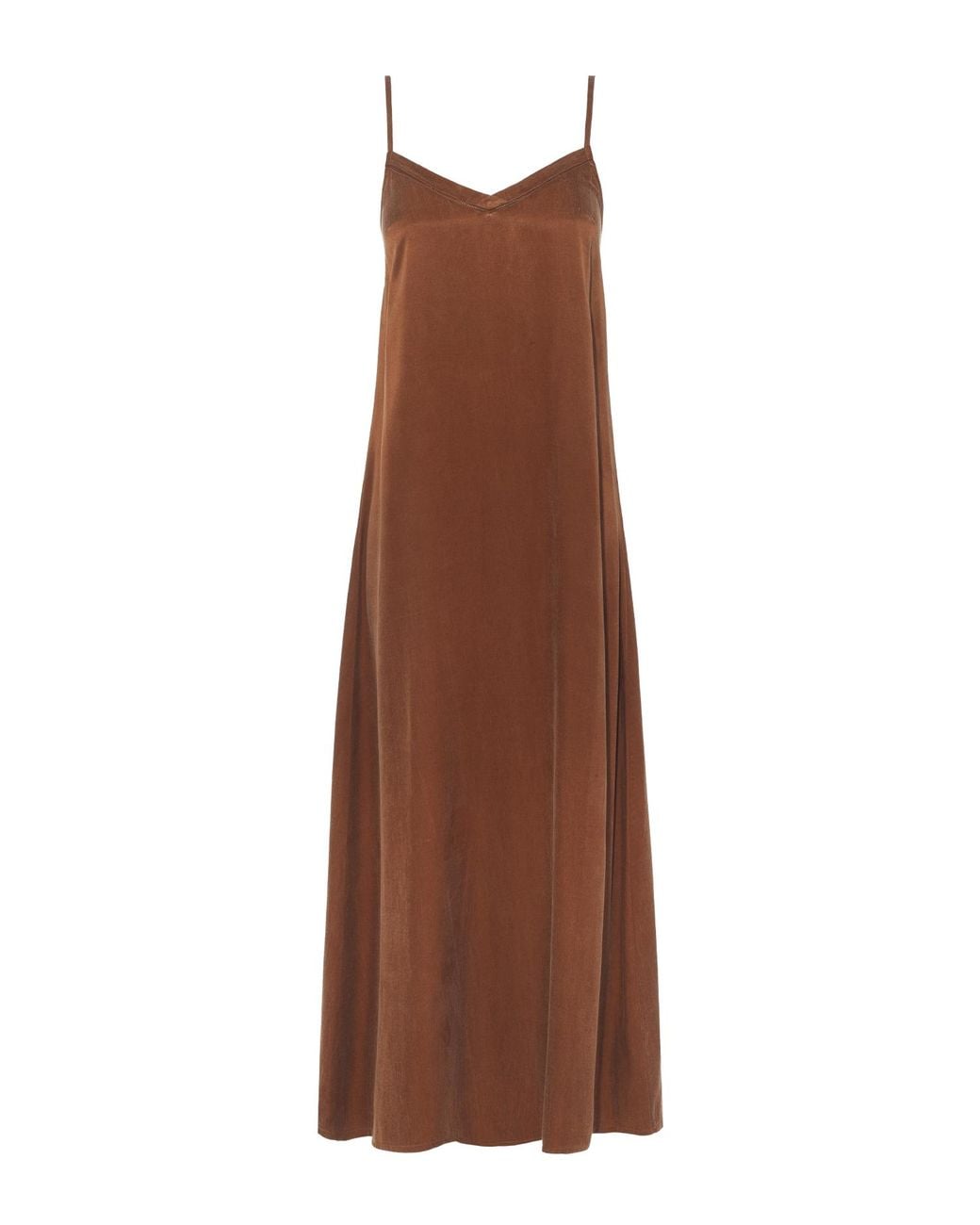 Nudea Brown Eco-Luxe Maxi Slip Dress