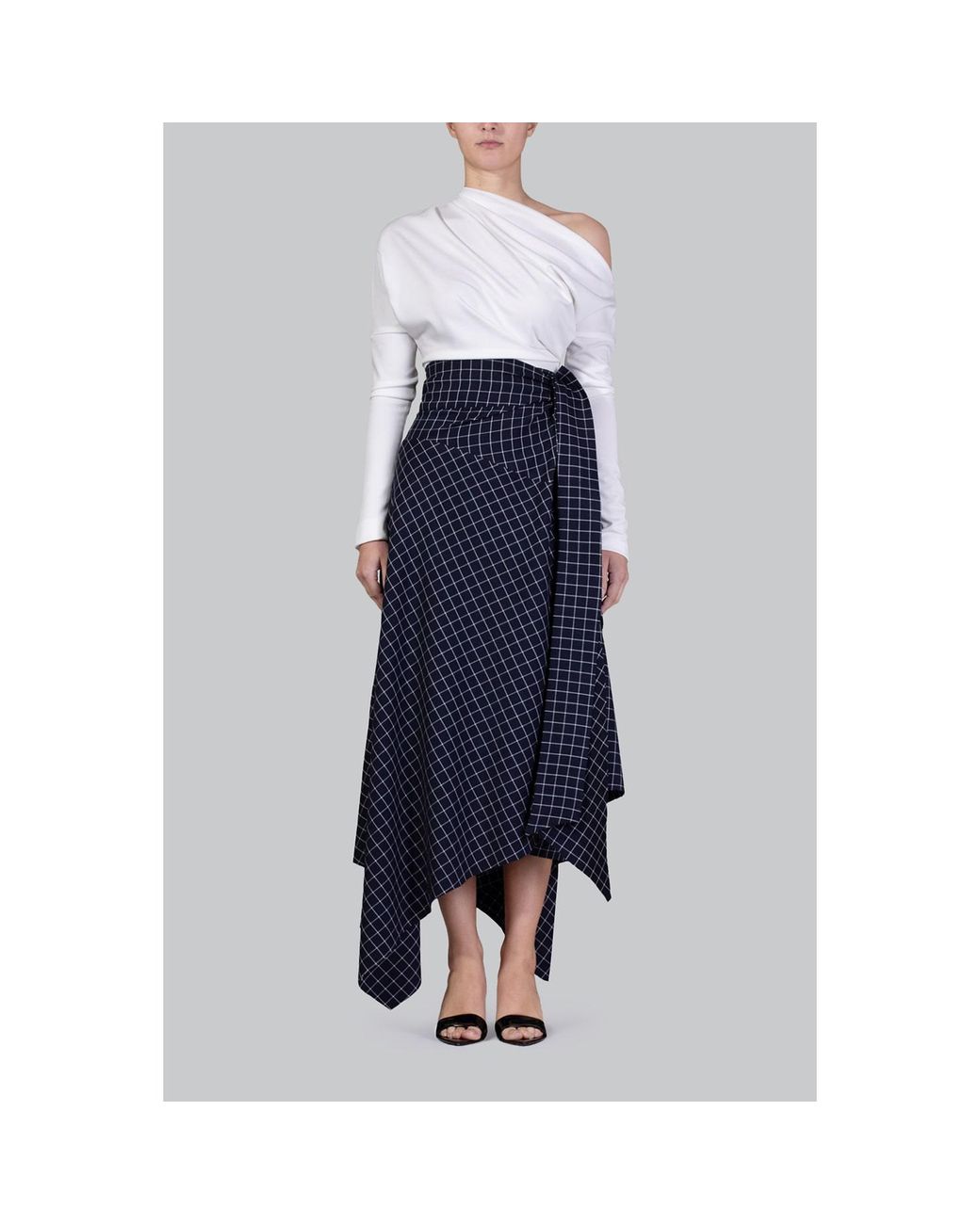 Meem Label Blue Klum Wrap Skirt