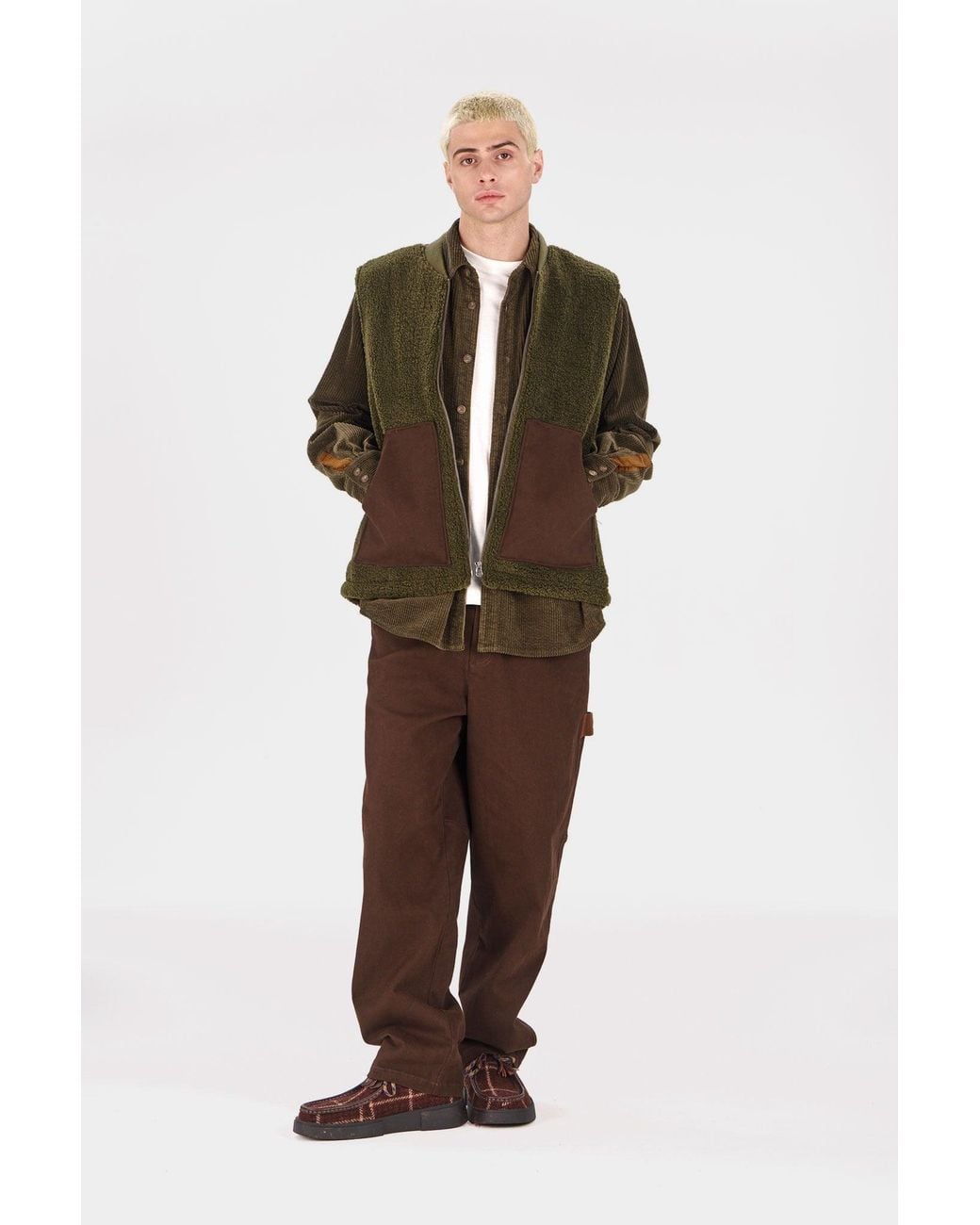 Komodo Green Jamie Recycled Fleece Gilet for men