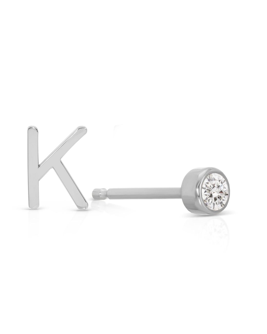 Maya Brenner Metallic Monogram Earring Set 14K