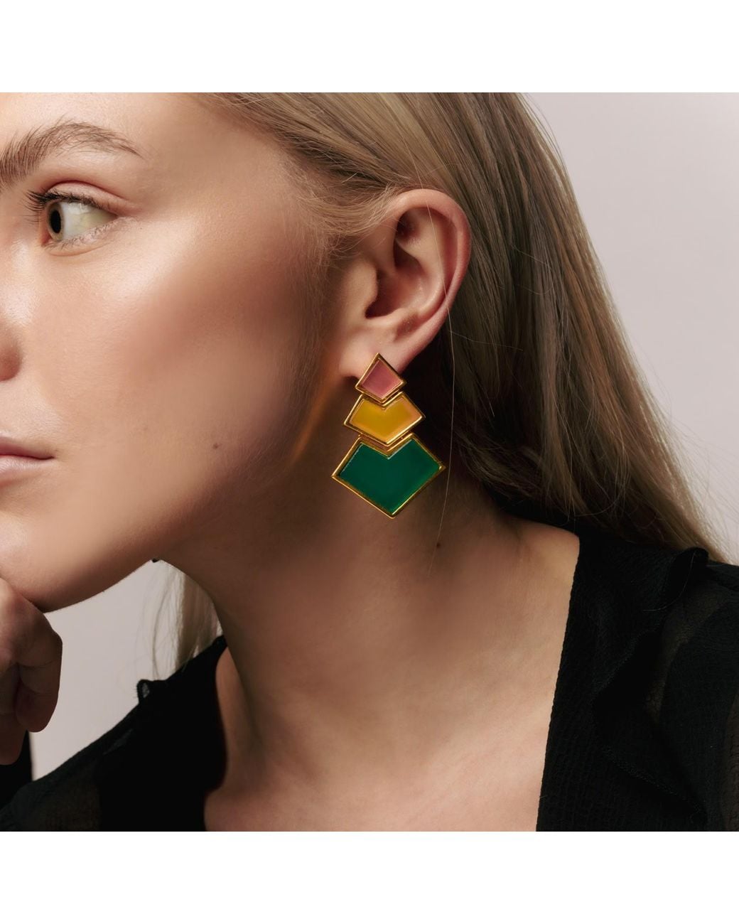 Lavani Jewels Multicolor Nefertiti Earrings