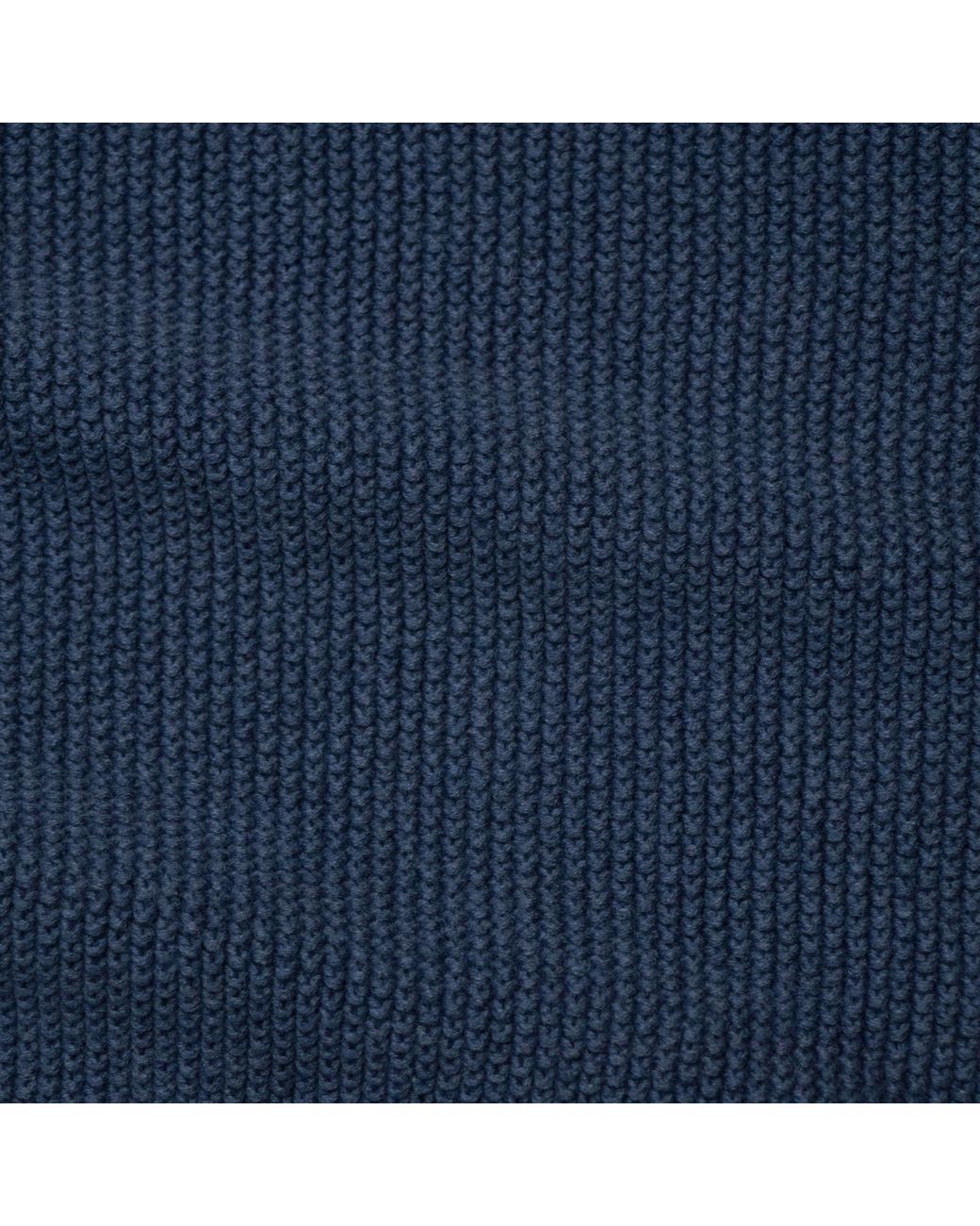 Paul James Knitwear Blue Cotton Beault Textured Neckerchief