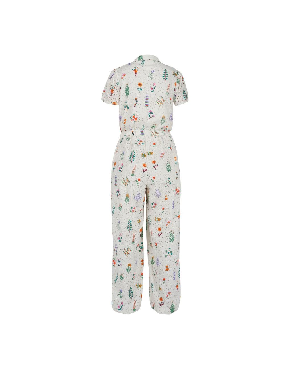 Em & Shi White Summer Herbs Jumpsuit