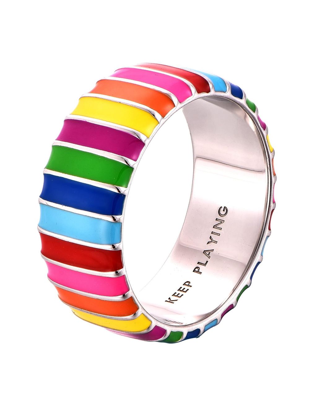 Pinnole Pink Multicolour Thick Ring