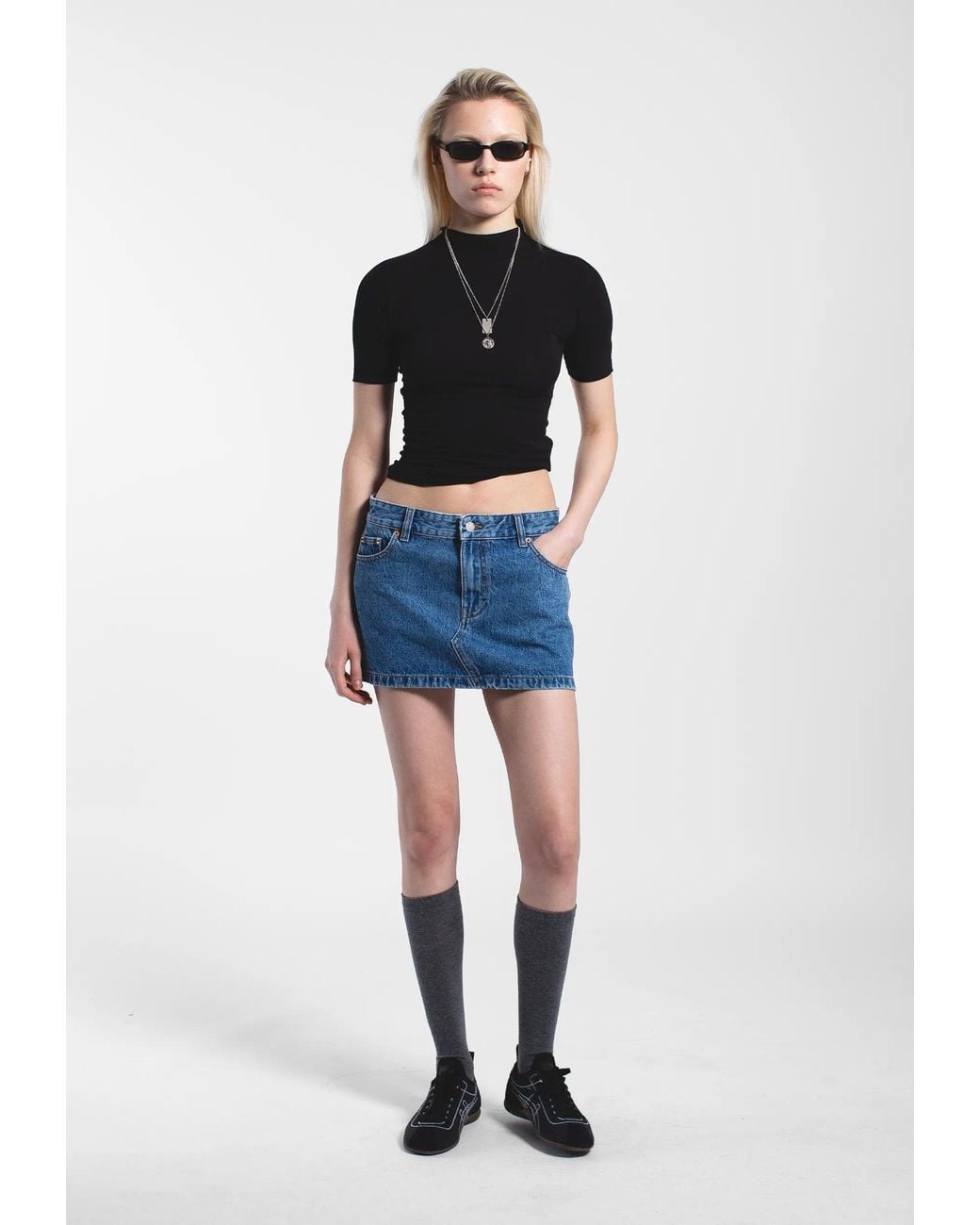 Dr. Denim Blue Tiggy Mini Skirt