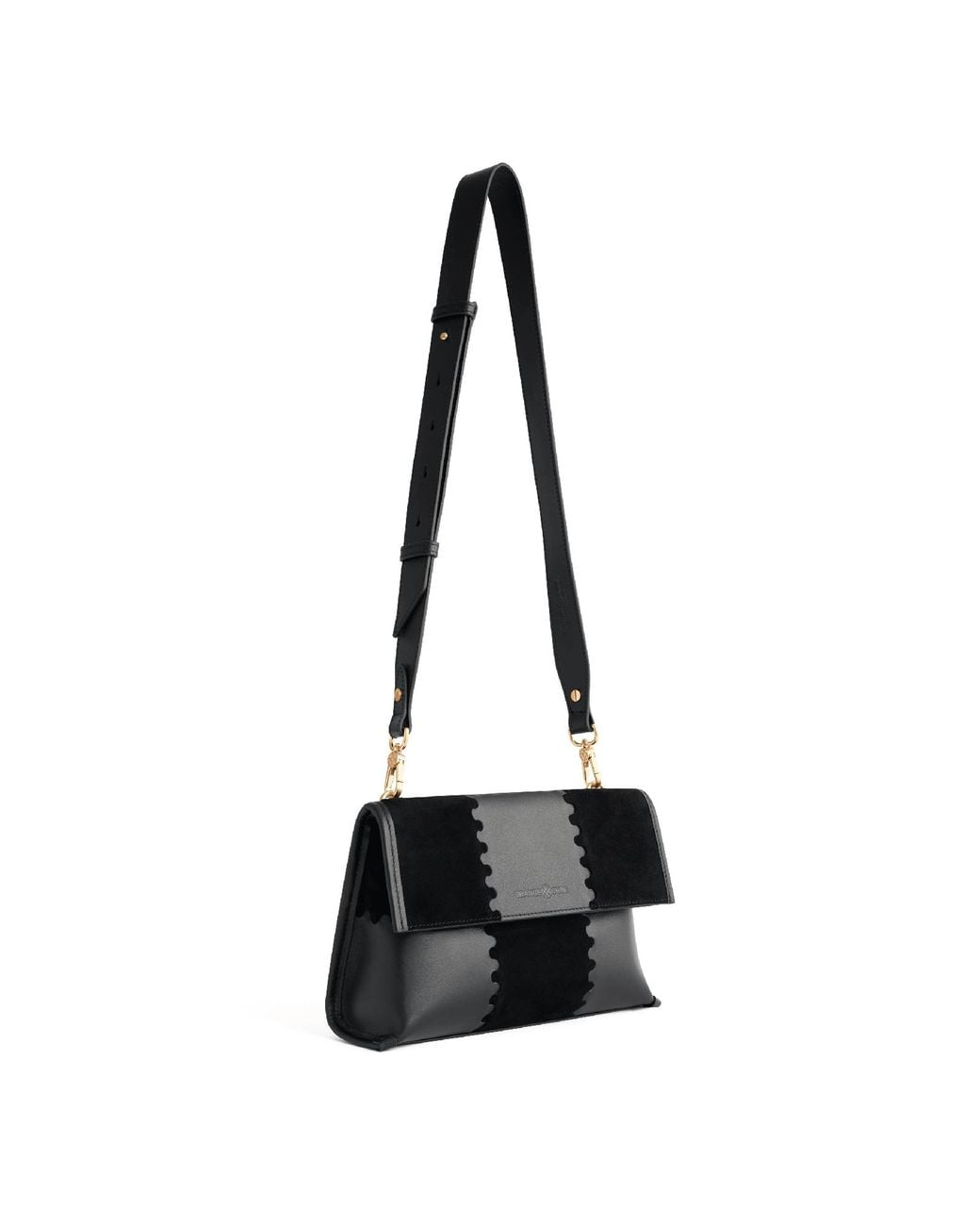 Orange Cube White Square Stitch Messenger Bag