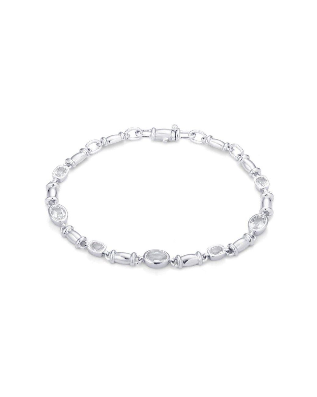 Lulu B London Metallic Topaz Gemstone Chain Bracelet