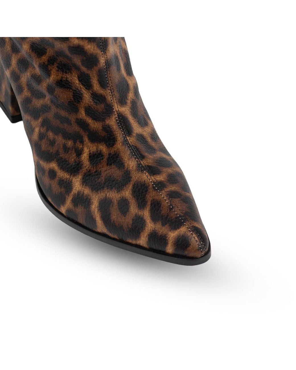 Rosamund Muir London Brown Neutrals Roma Leopard Print Over Knee Boots